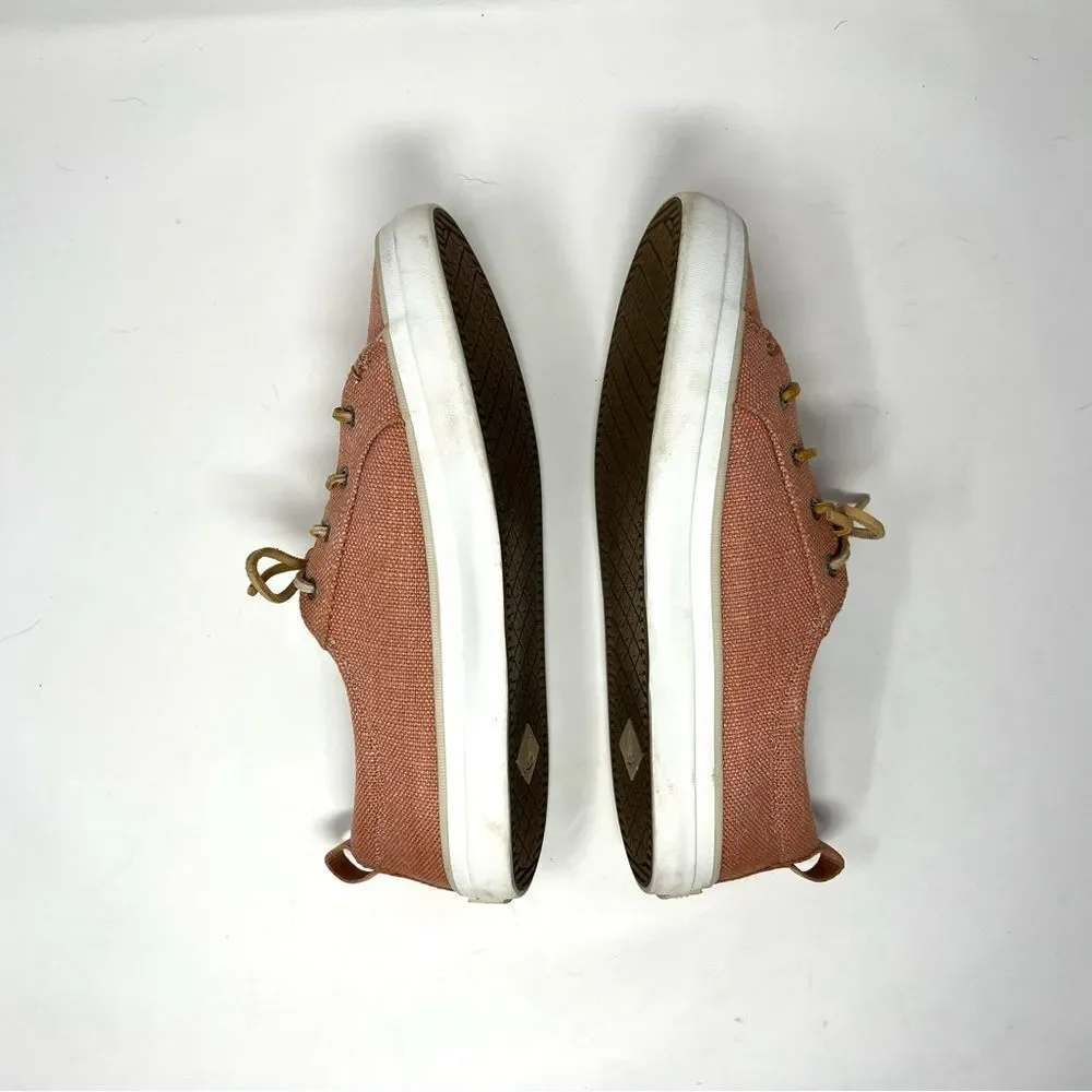 Sperry Women’s Crest Vibe Canvas Sneakers Terracotta 9.5 Excellent Condition